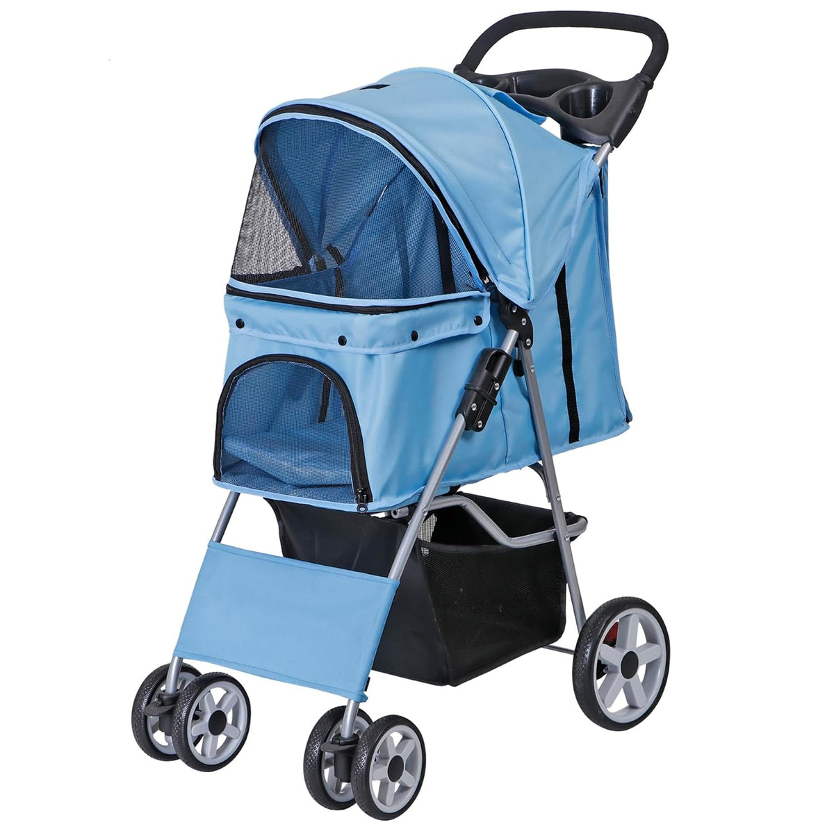 ZENY™ Pet Stroller 4 Wheels Dog Cat Stroller for Small Medium Dog Cats – ZENY Products