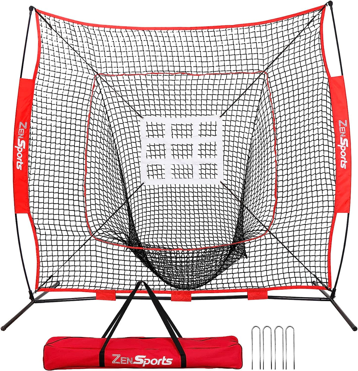 BONEZ JSF 7点セット ZENY™ 7'×7' Baseball Softball Practice Net for Hiting and Pitching
