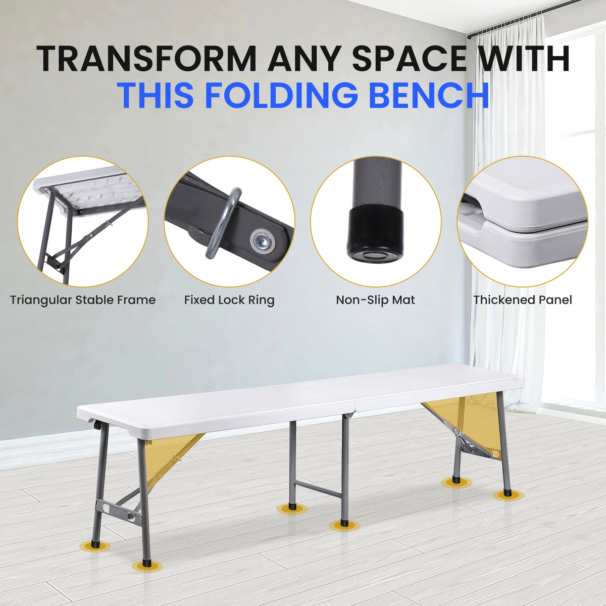 Folding Bench Foot Indoor Bench Folding Bench Walmart Mainstays