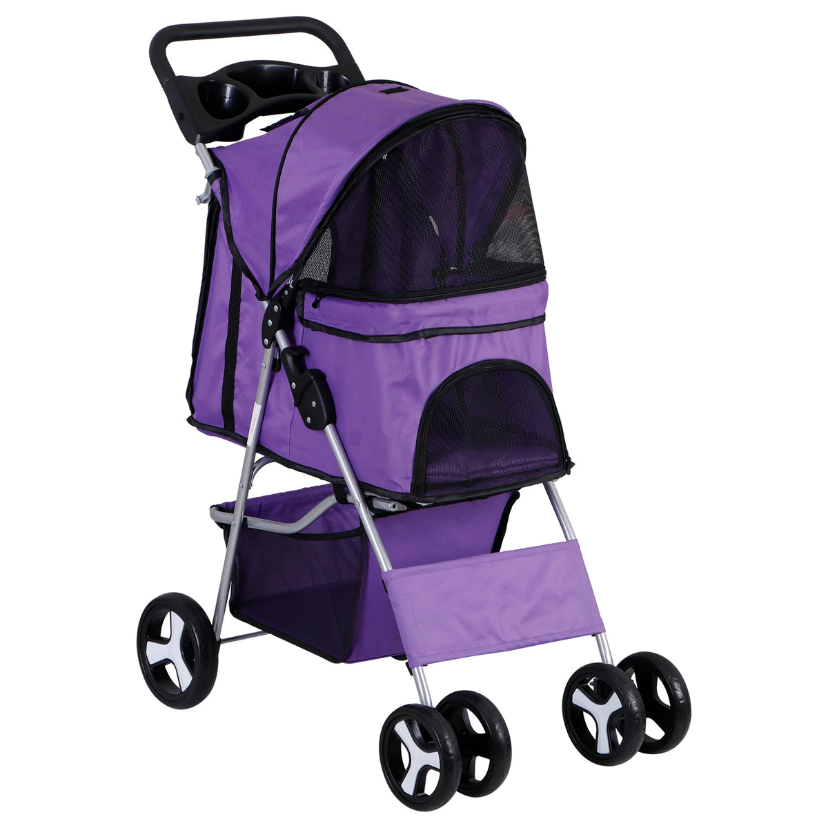 ZENY™ Foldable Pet Stroller, Cat/Dog Stroller with 4 Wheel, Pet