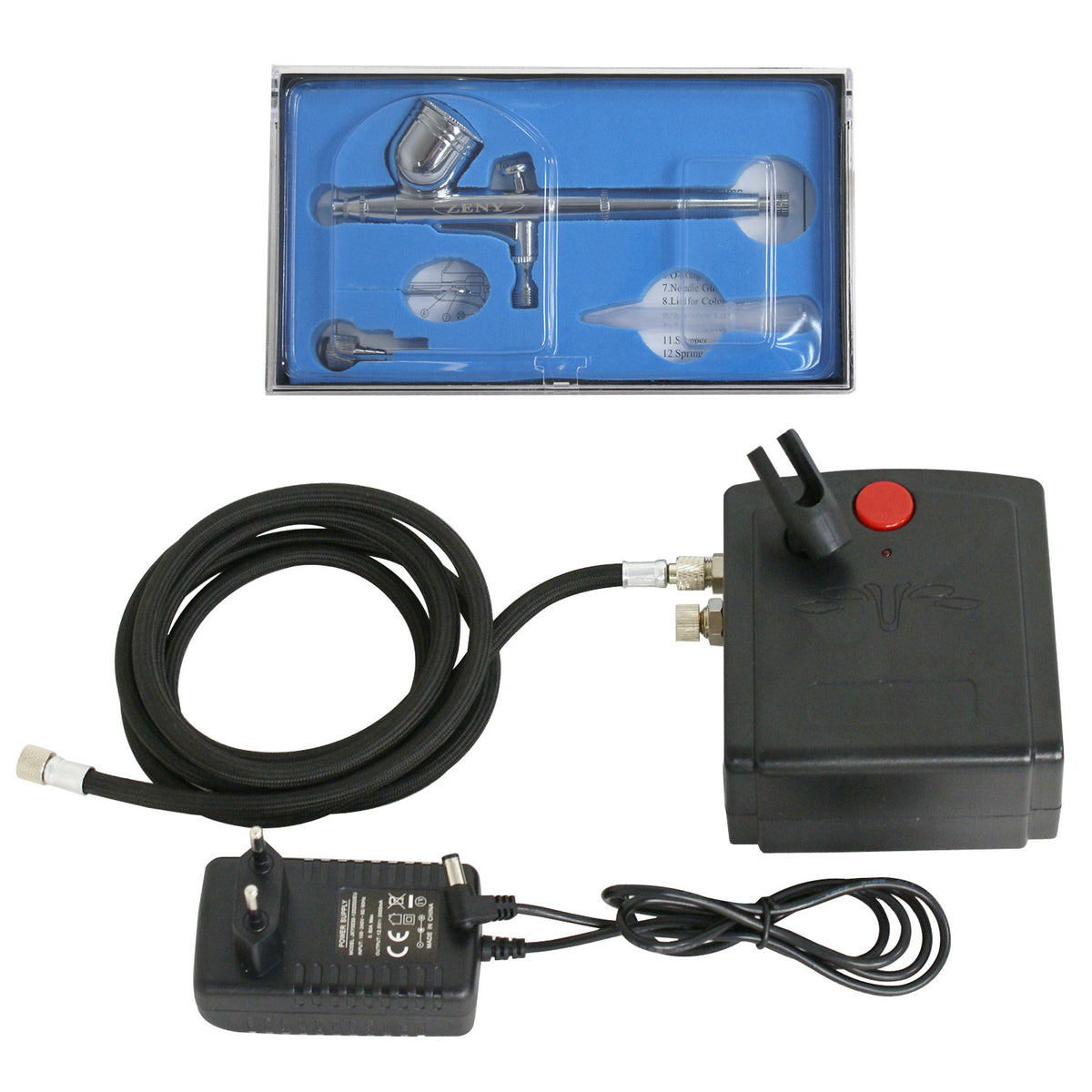 ZENY™Airbrush Compressor Kit Dual Action Spray Air Brush Set Tattoo Na ZENY Products