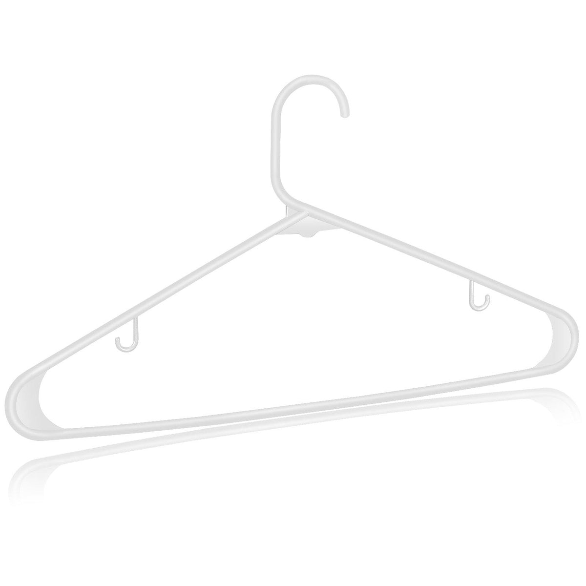 ZENY™ 100Pack White Plastic Hangers Tubular Clothing Hangers ZENY