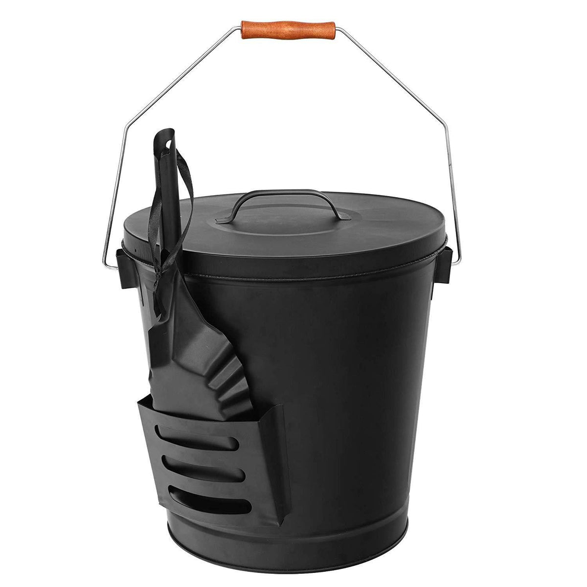 ZENY™ Fireplace Ash Bucket with Shovel and Lid,Hot Ashes Container 5 G