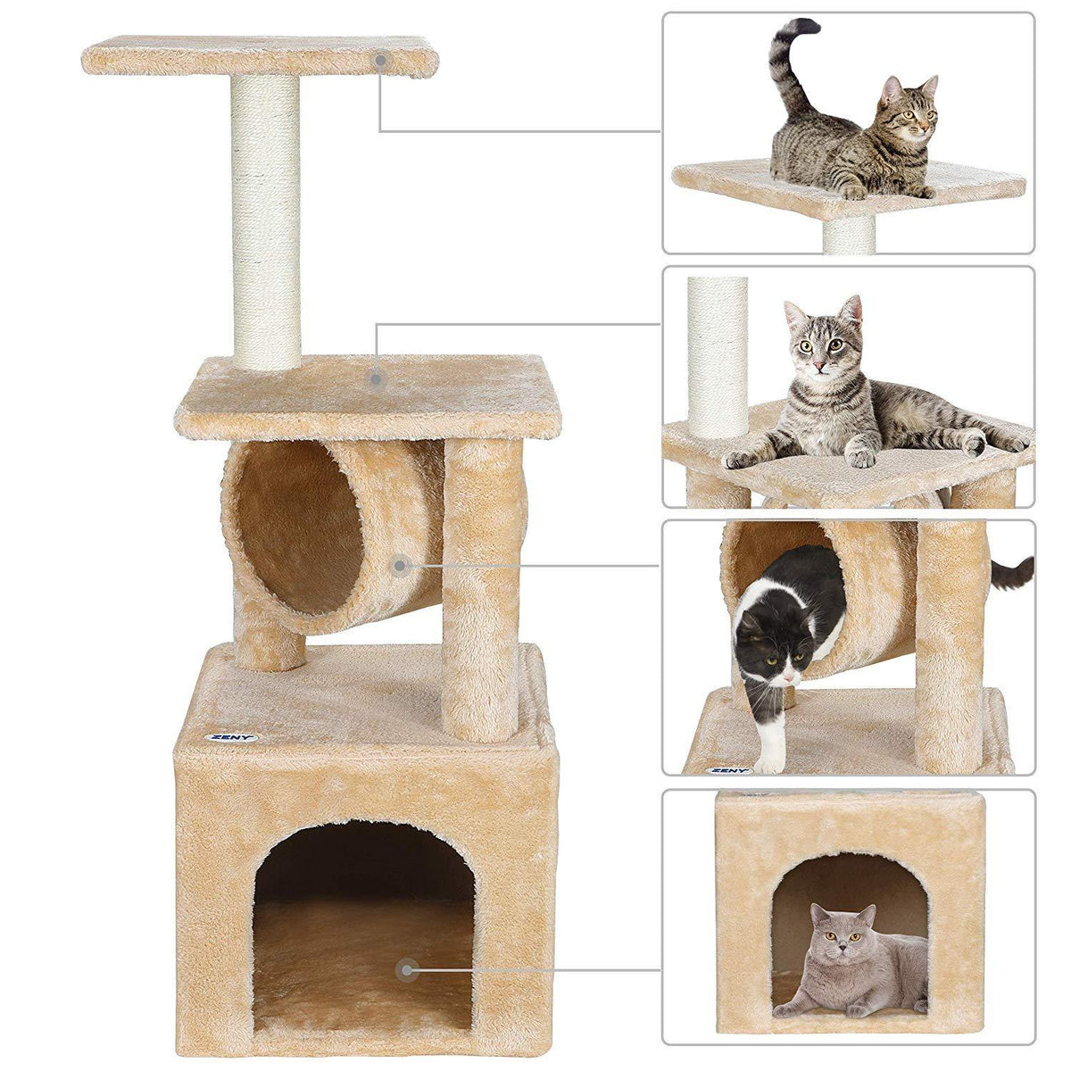 ZENY™ 36'' Cat Trees for Kittens Cat Furniture Towers with Scratching