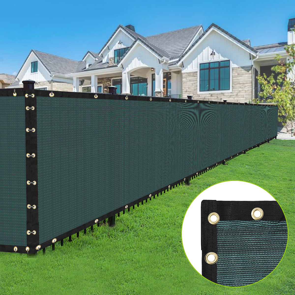 ZENY™ 6ft x 50ft Outdoor Privacy Screen Fence 150 GSM Heavy Duty