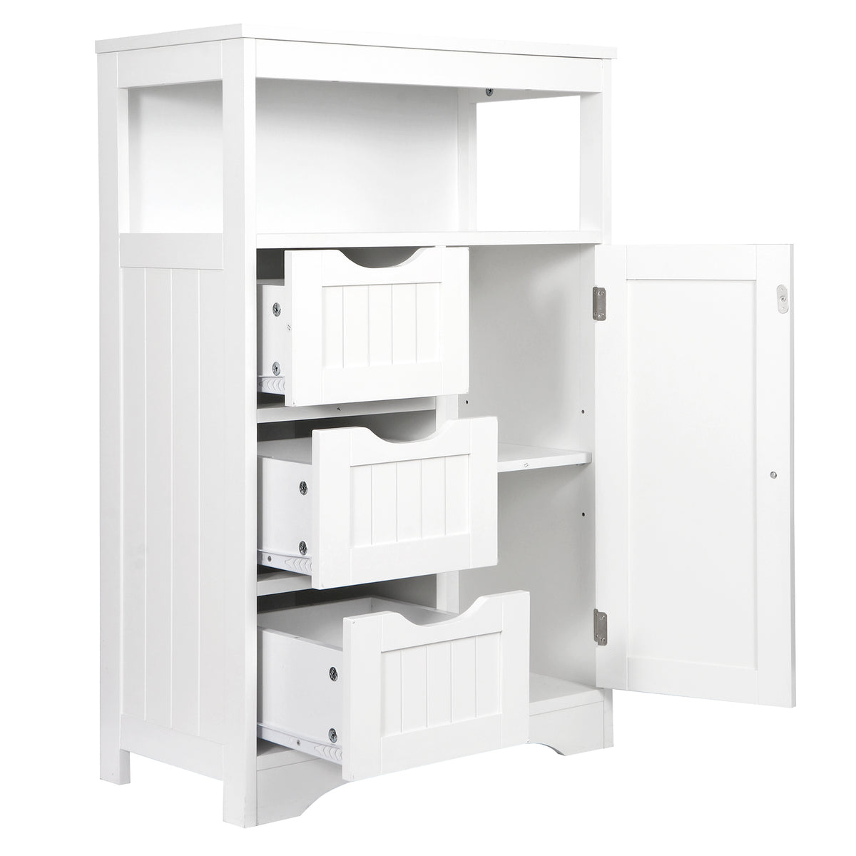ZENY™ Modern Bathroom Floor Storage with 3 Drawers and Adjusta