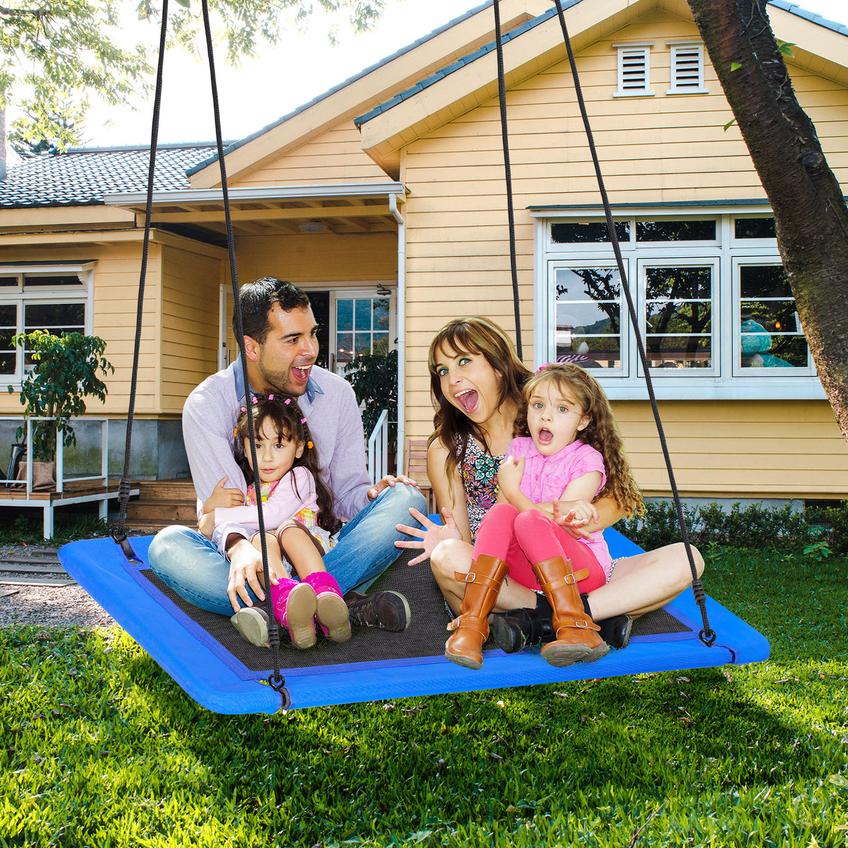 ZENY Platform Tree Swing, 60 inch Waterproof Rectangle Swing, 700lbs W ...