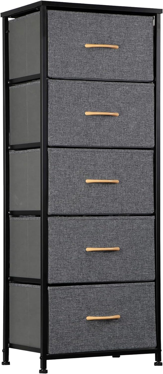 ZENY™ Dresser for Bedroom with 5 Storage Drawers, 46 inch Tall Fabric ...
