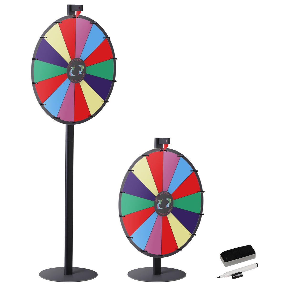 ZENY 24/36 Inch Spinning Prize Wheel, Heavy-Duty Spinning Wheel with 1 ...
