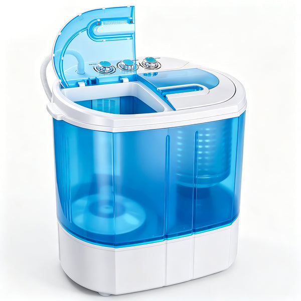 ZENY™ Portable Washer 9.9lb Mini Compact Twin Tub Washing Top Load