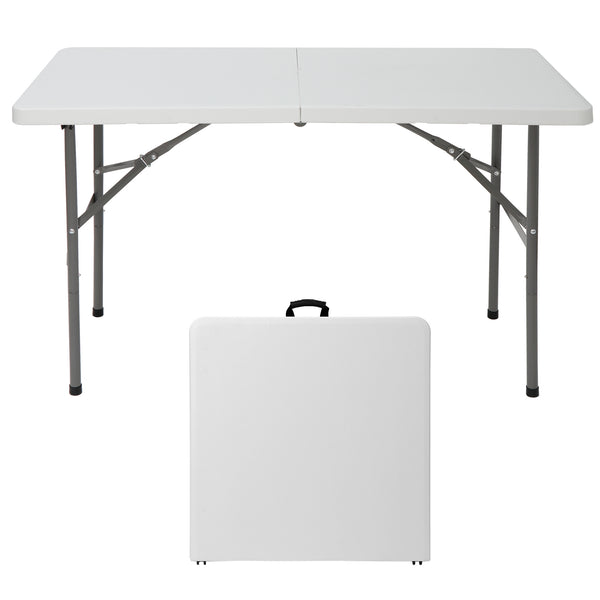 ZENY 4ft Portable Folding Table Plastic Indoor Outdoor Picnic