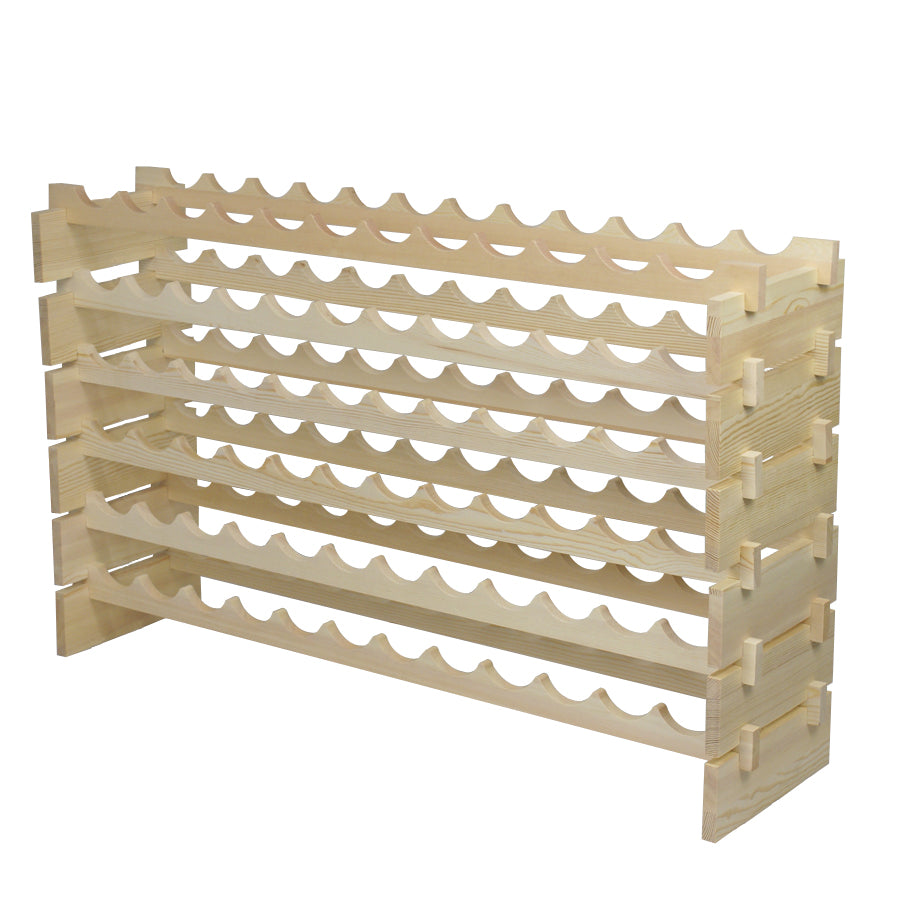 ZENY™ 72 Bottles Wood Holder Stackable Modular Wine Rack – ZENY Products