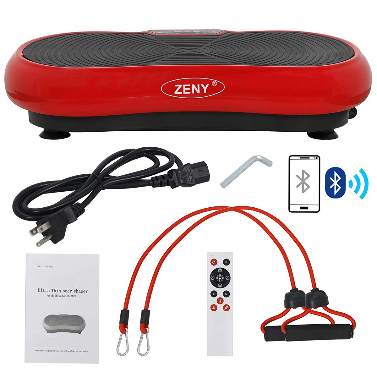 ZENY™ Vibration Plate Exercise Machine Whole Body Fitness w/Bluetooth ...