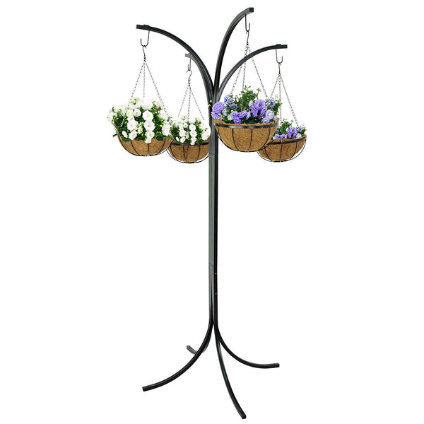 plant hanging arm ZENY™ Yard Arm Tree w/ 4 Hanging Baskets Hanging Garden System – ZENY  Products