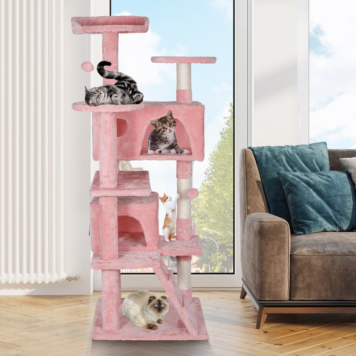ZENY™ Cat Tree Tower Condo Furniture Scratch Post for Kittens Pet Hous
